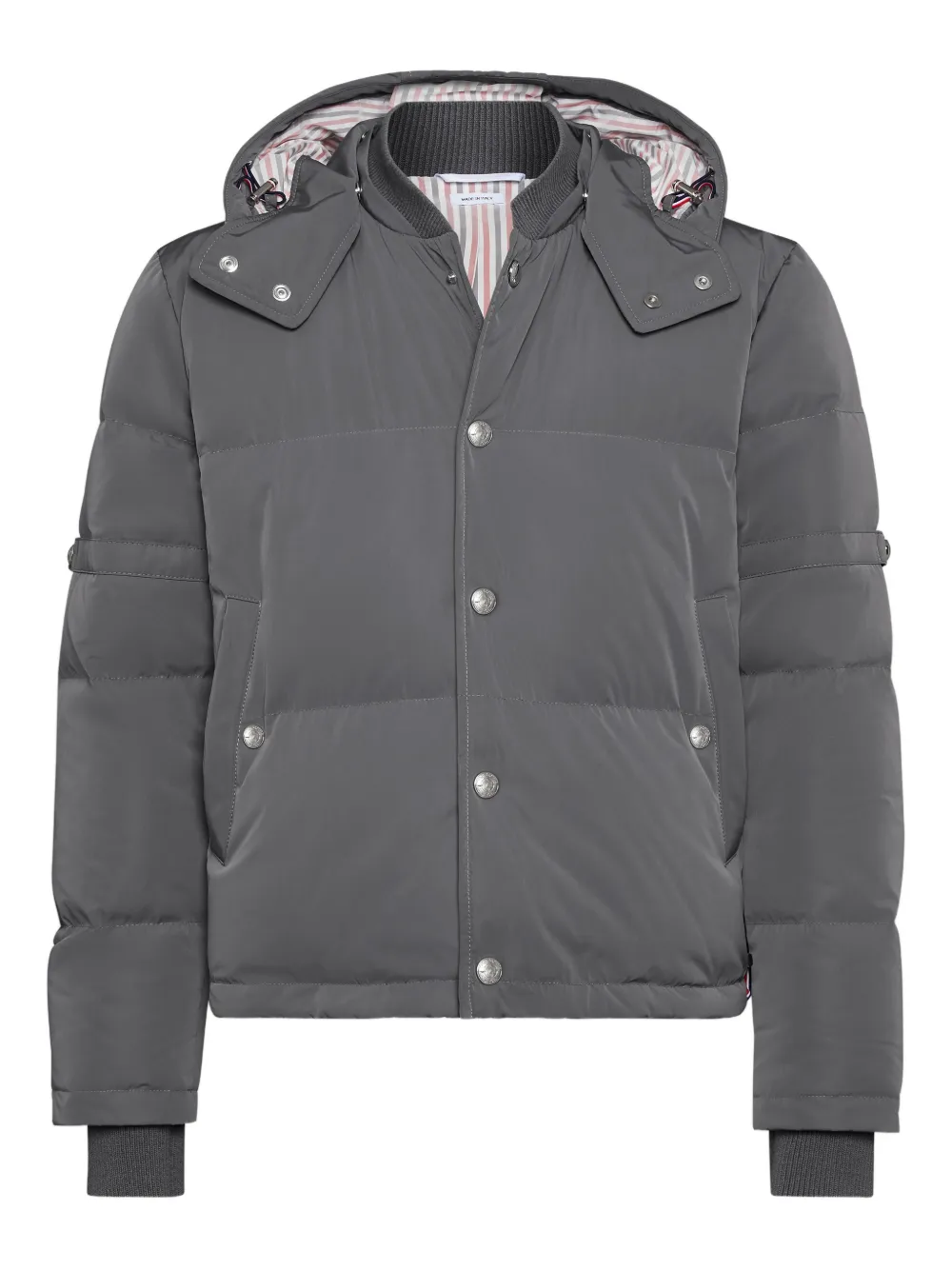 Thom Browne Bomber con chiusura a pressione - Grigio