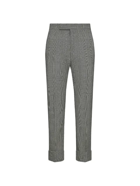 Thom Browne Prince of Wales fresco wool backstrap trousers