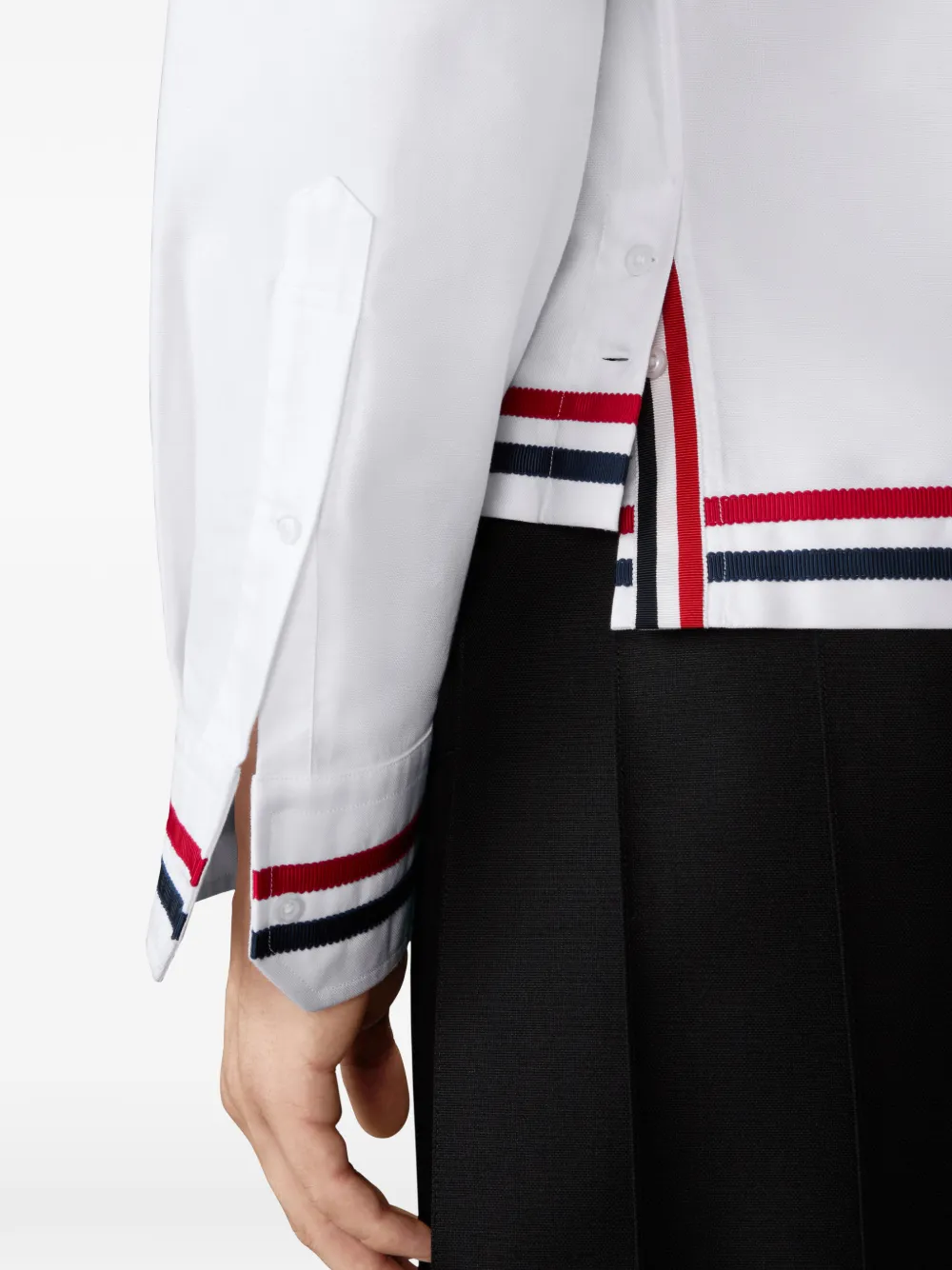Thom Browne Overhemd met manchetten met knopen Wit