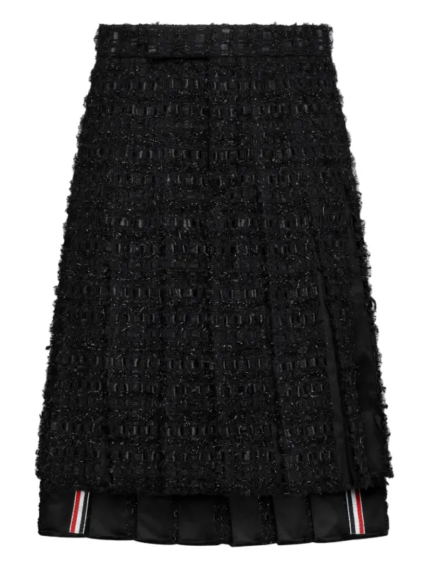 トムブラウン ツイードスカート Thom Browne ツイード スカート | ブラック | FARFETCH JP