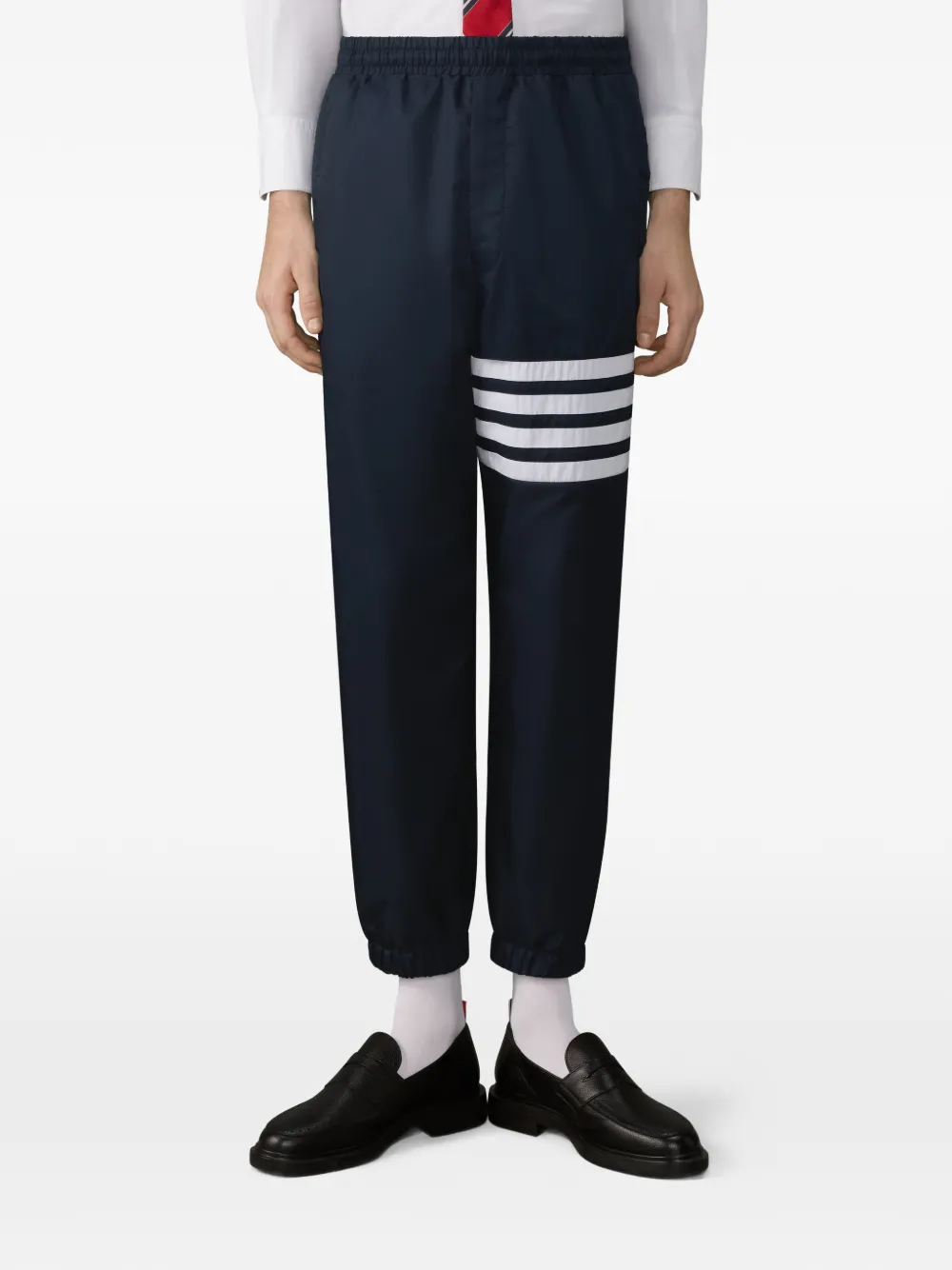 Thom Browne Broek met elastische tailleband Blauw