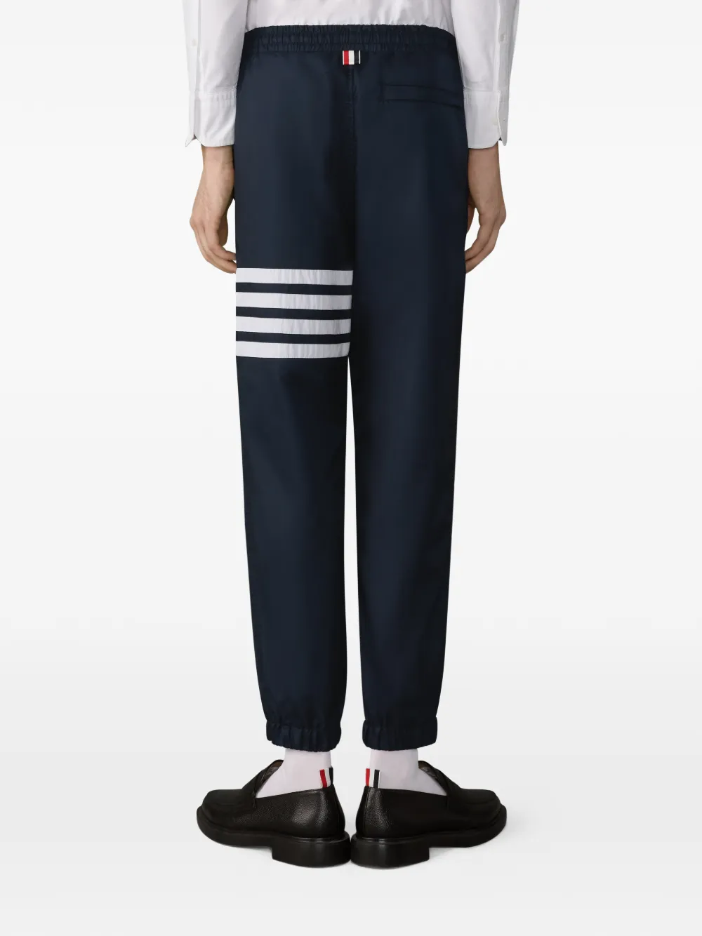 Thom Browne Broek met elastische tailleband Blauw