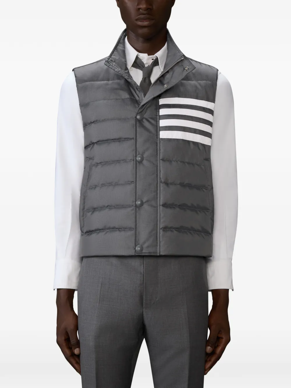 Thom Browne Gilet met vier zakken en zijzakken Grijs
