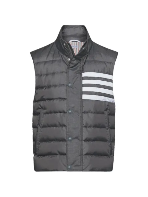 Thom Browne shiny ripstop lightweight down filled 4-Bar vest