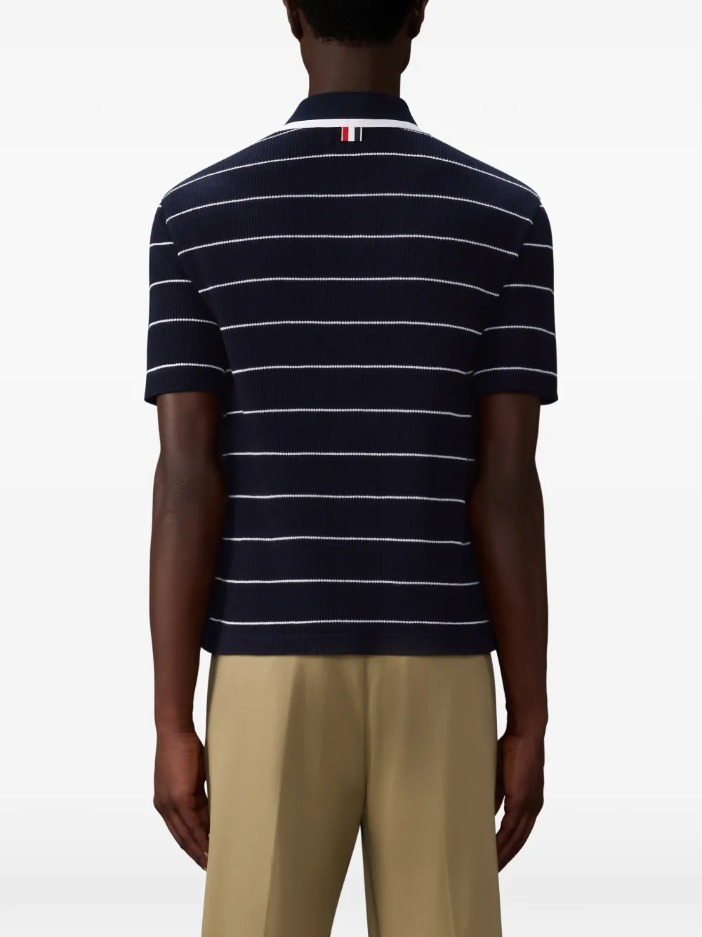 Thom Browne Gestreepte overhemd met korte mouwen Blauw