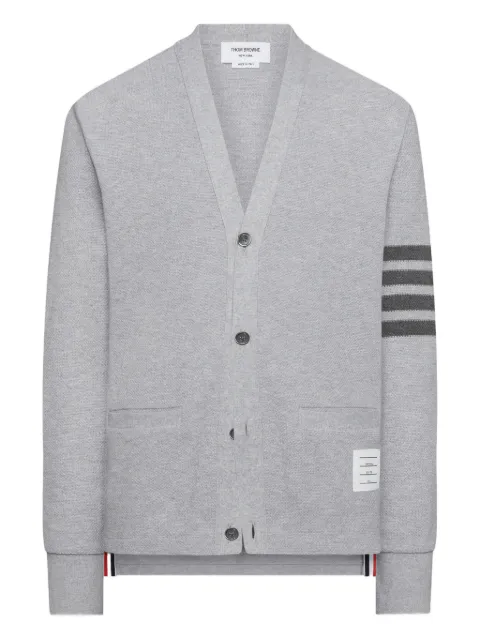 Thom Browne 4-Bar textured-pique cardigan