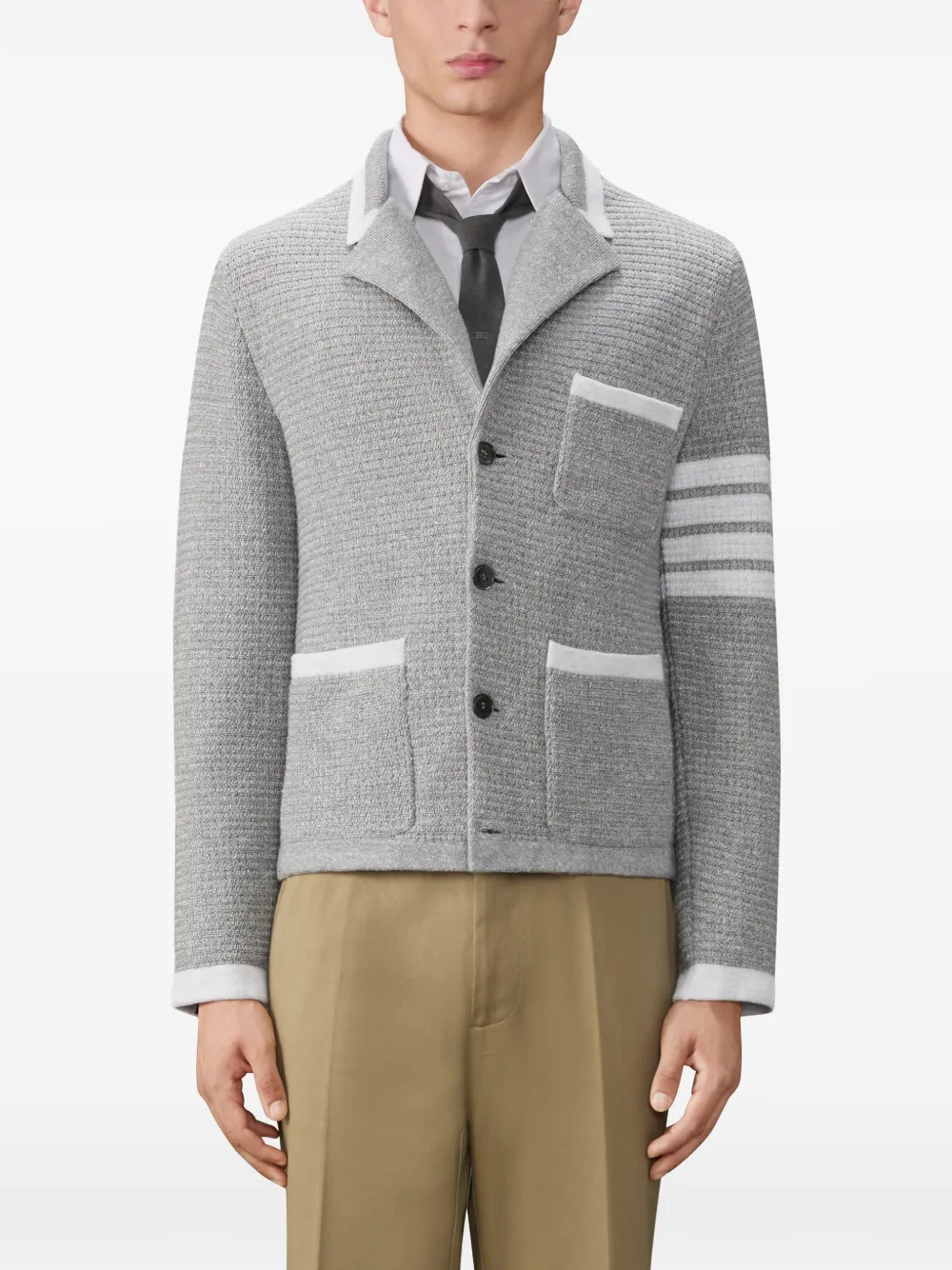 Thom Browne Gestreept vest jack Grijs