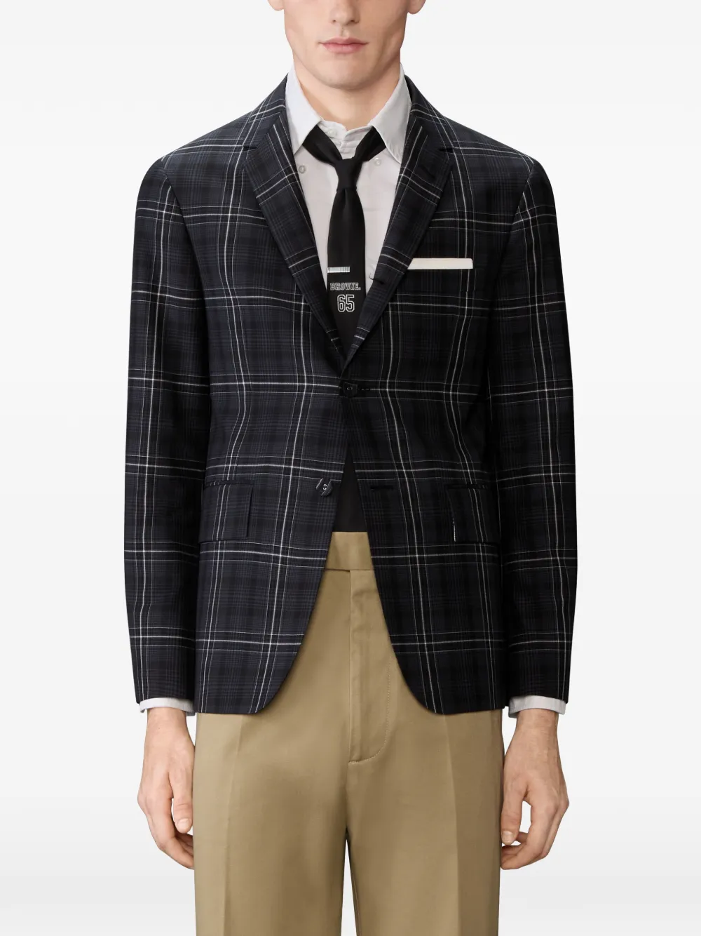 Thom Browne Blazer met enkele rij knopen Zwart