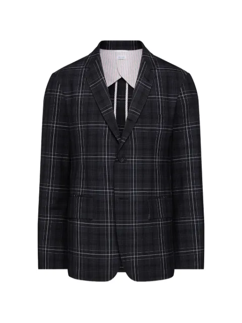 Thom Browne plaid-pattern single-breasted blazer