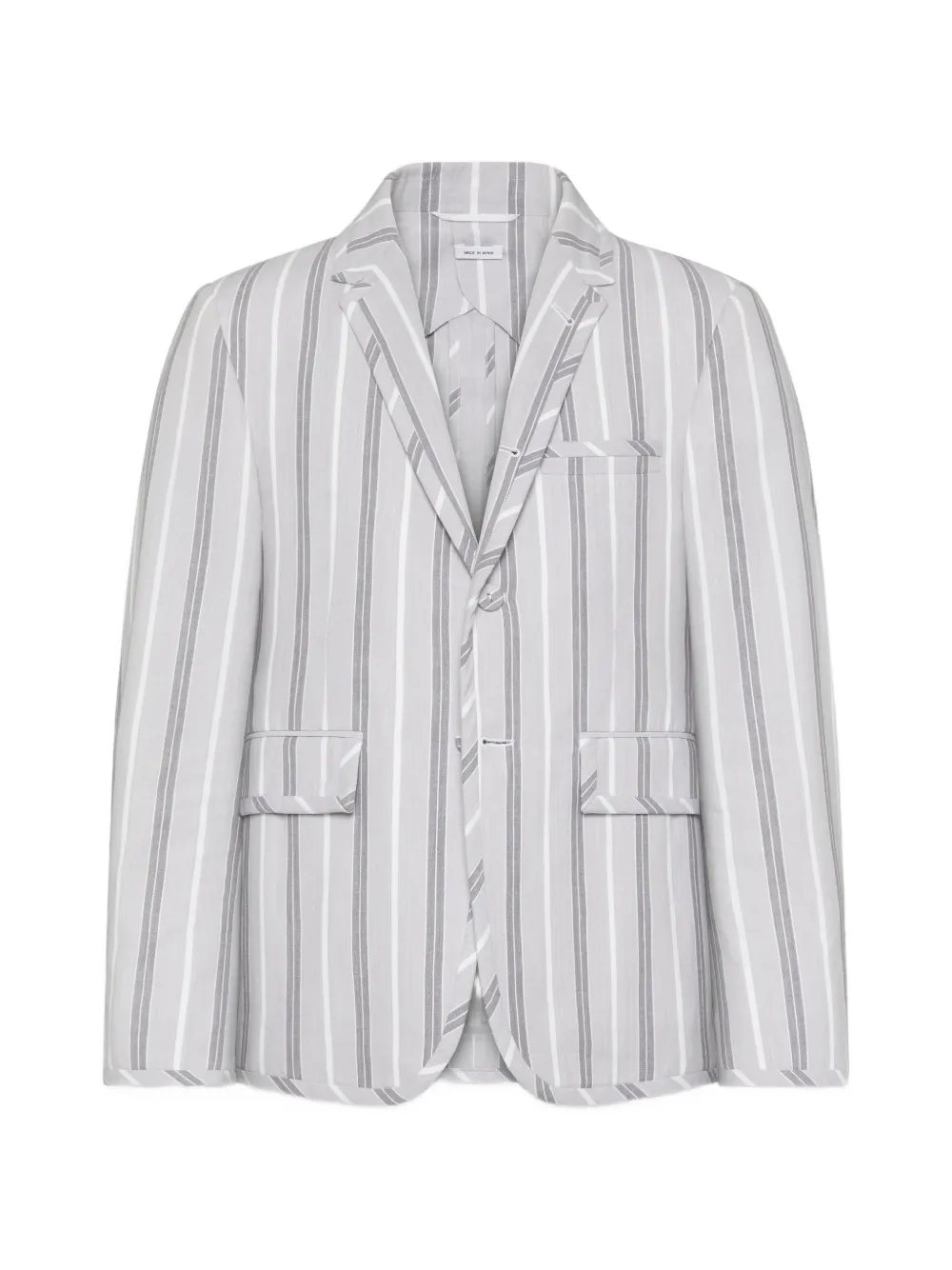 Thom Browne Madras striped blazer - Grigio