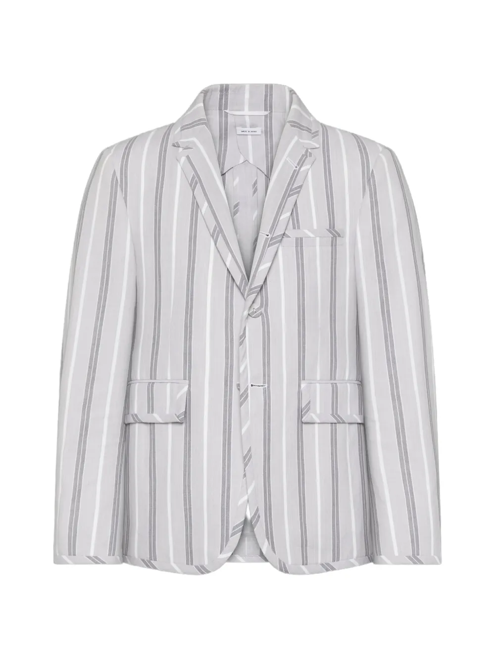 Thom Browne Madras striped blazer - Grigio