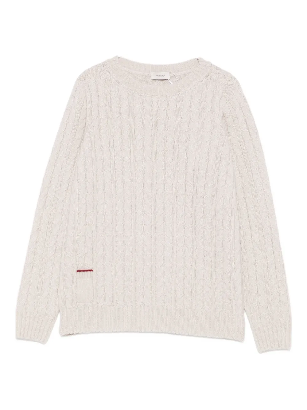 Agnona Pocket-detail Sweater In Neutral