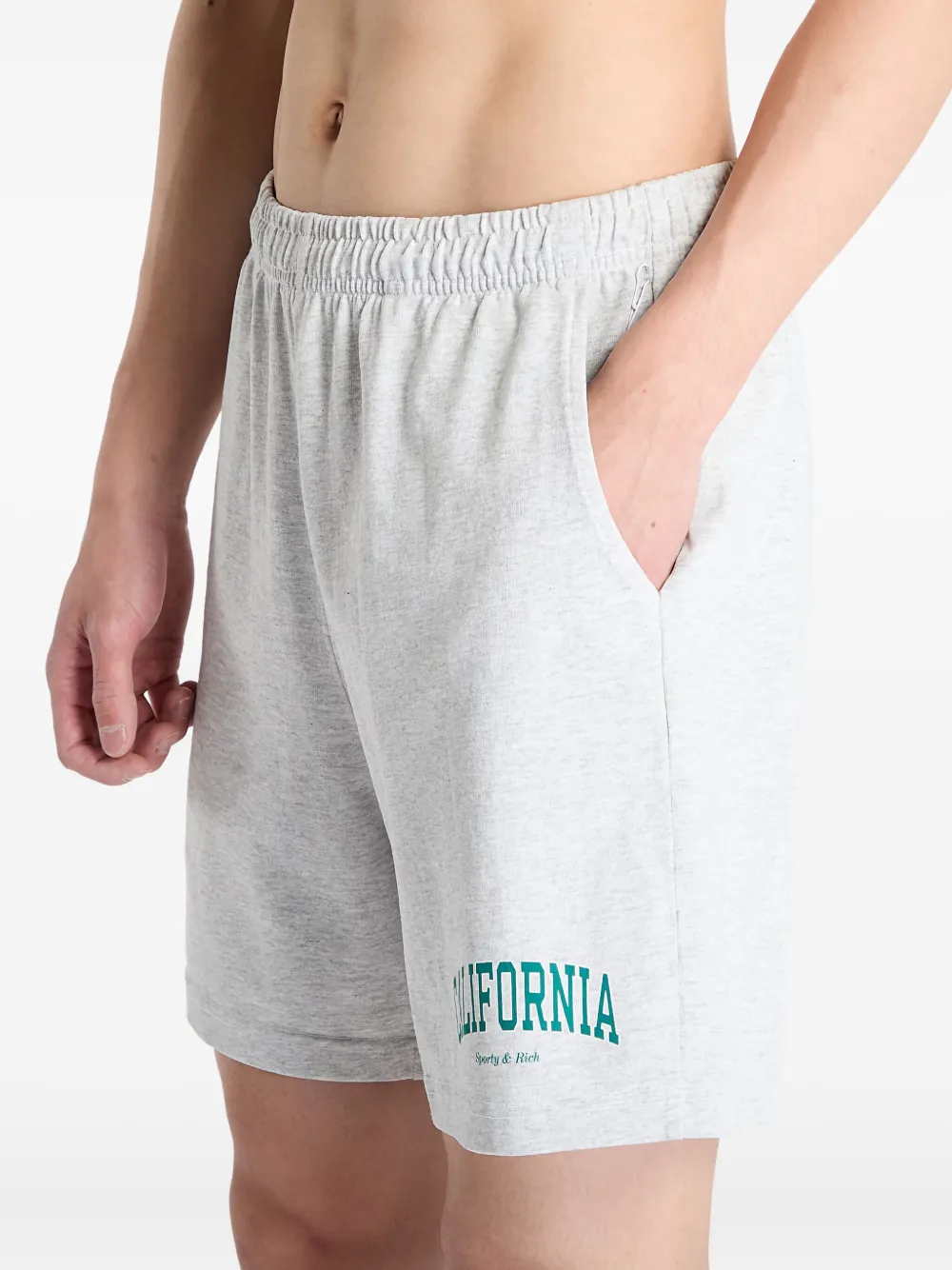 Sporty & Rich Elastische trainingsshorts Grijs