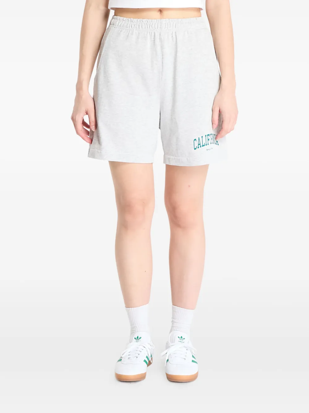 Sporty & Rich Elastische trainingsshorts Grijs