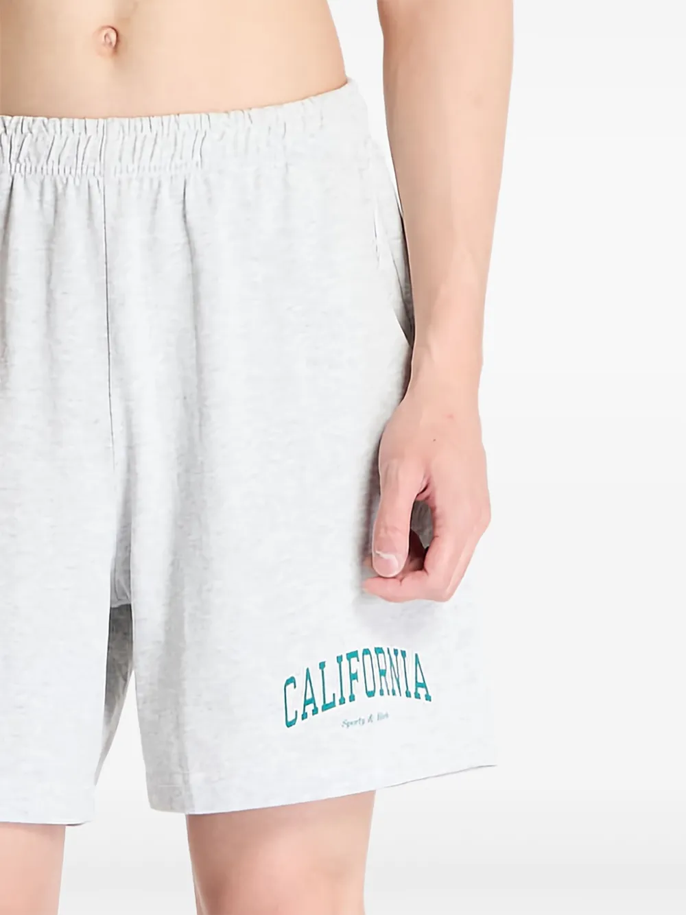 Sporty & Rich Elastische trainingsshorts Grijs