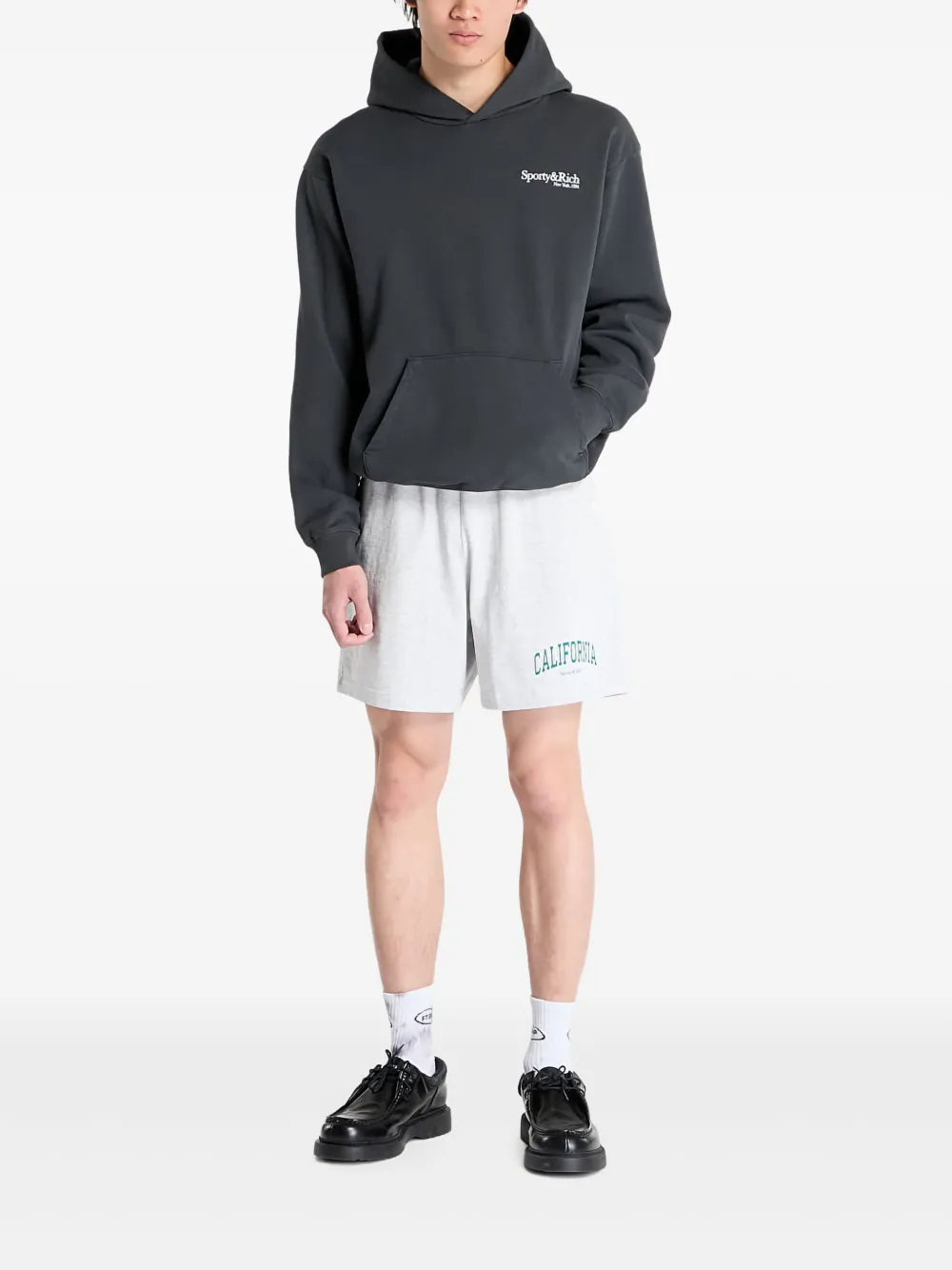 Sporty & Rich Elastische trainingsshorts Grijs