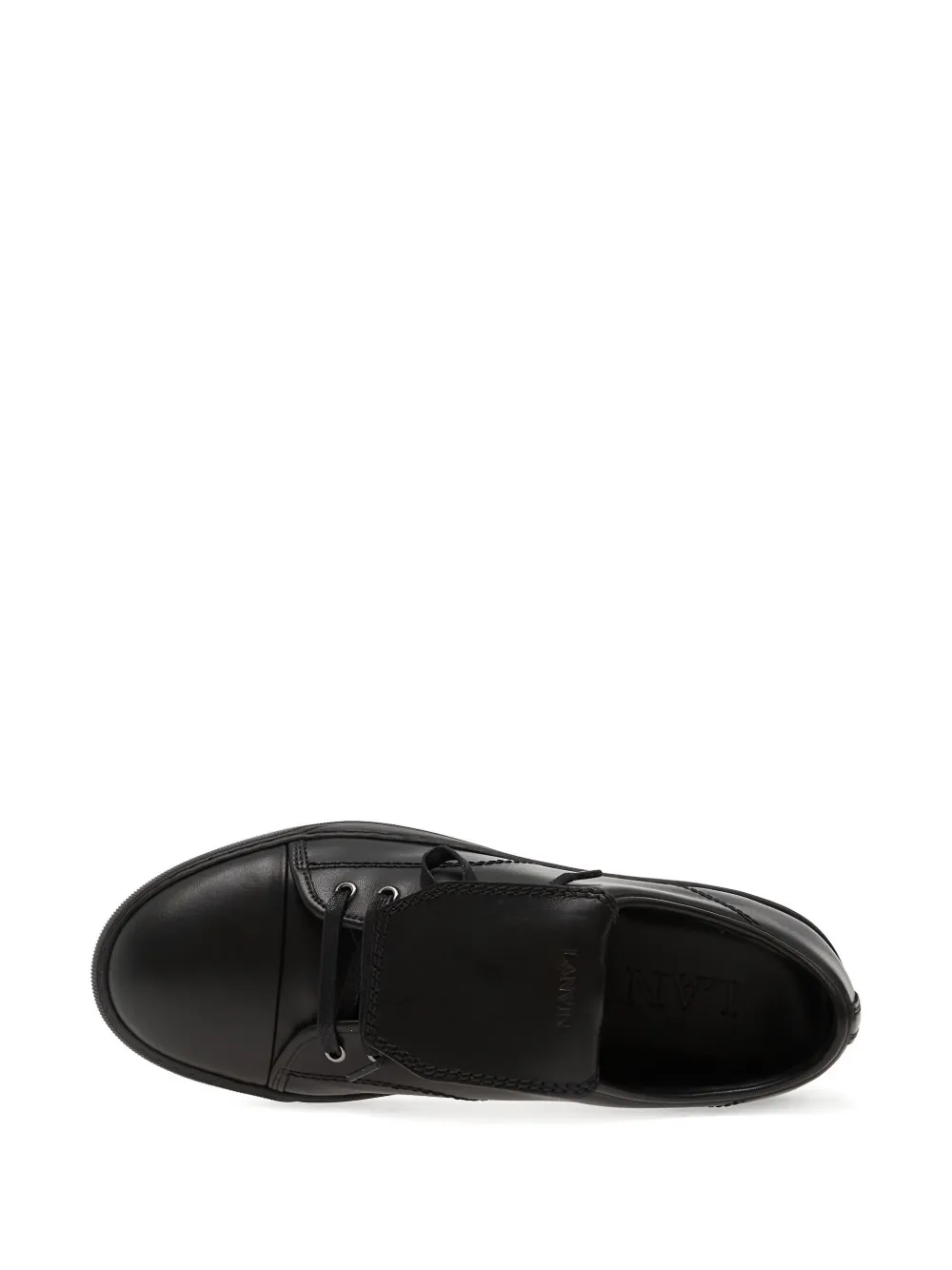 Lanvin DBB1 leren sneakers met omslag Zwart