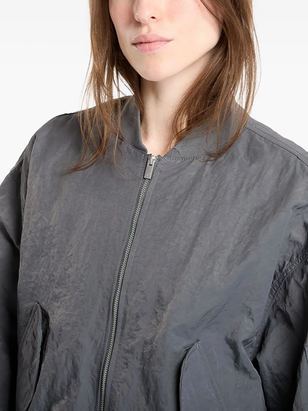 Jordan Flight Renegade Zip-fastening Jacket In Gray