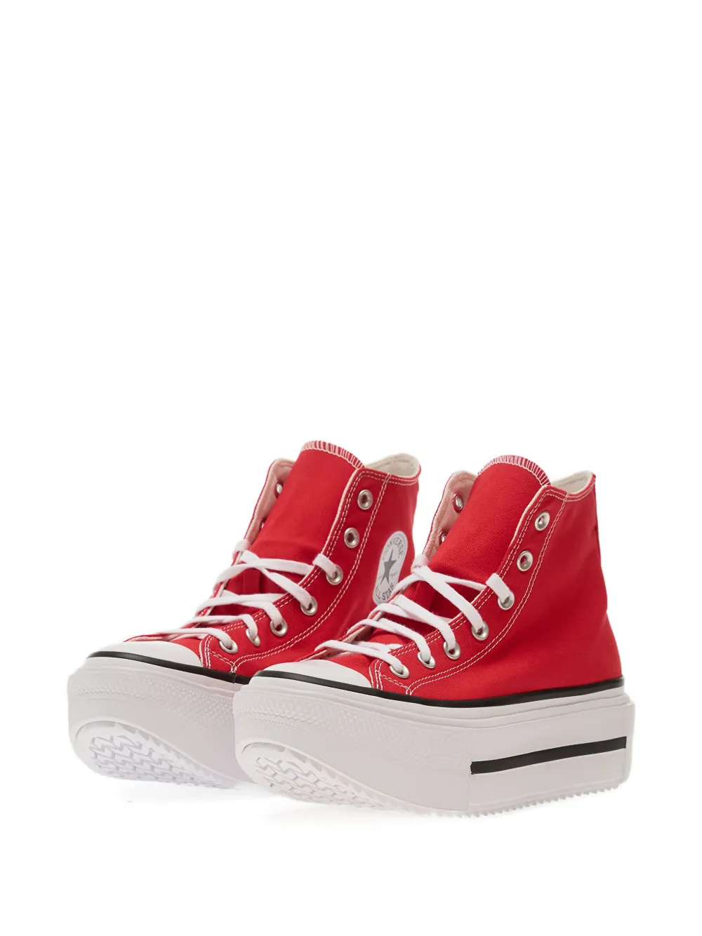 Converse Lift Double Stack Lace-up Platform Sneakers In Red