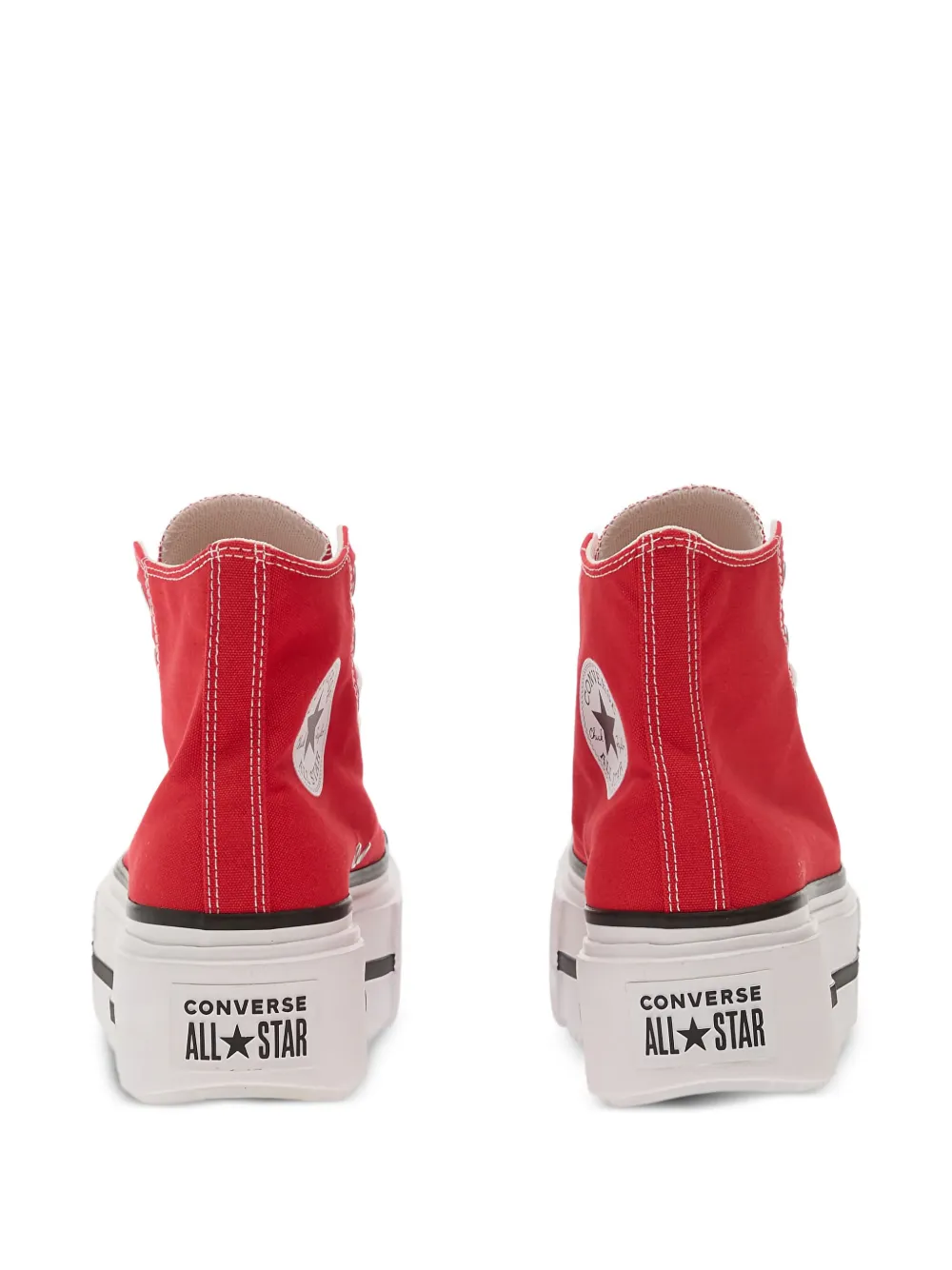 Converse Lift Double Stack Lace-up Platform Sneakers - Red 