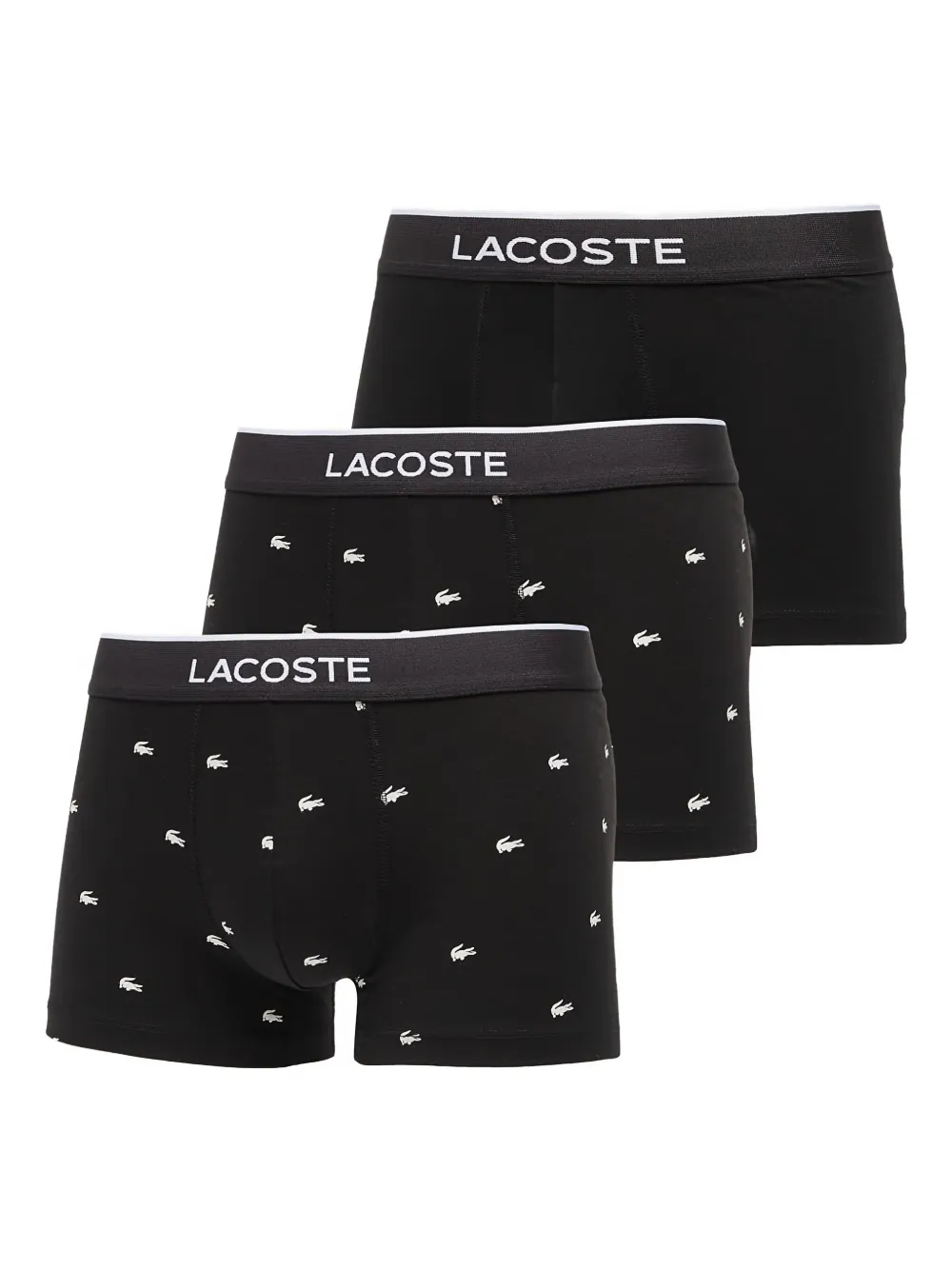 Lacoste Logo-detail Boxers (pack Of Three) In Black