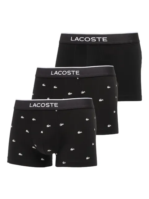 Lacoste pack de tres bóxeres con logo en la pretina
