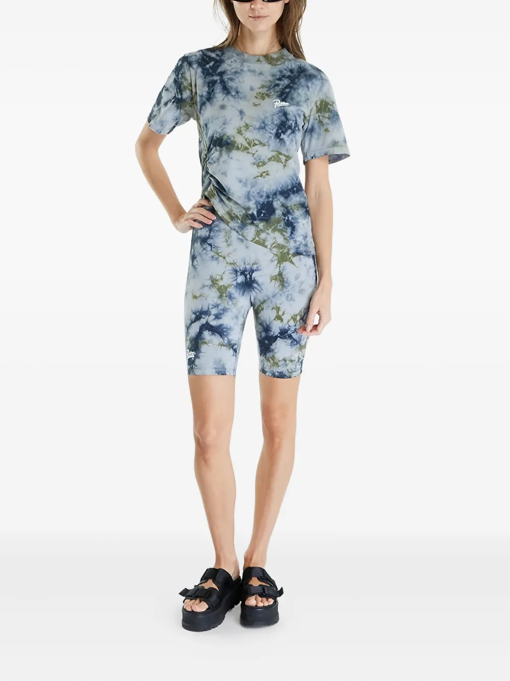 Patta Tie-dye Ruched T-shirt In Blue