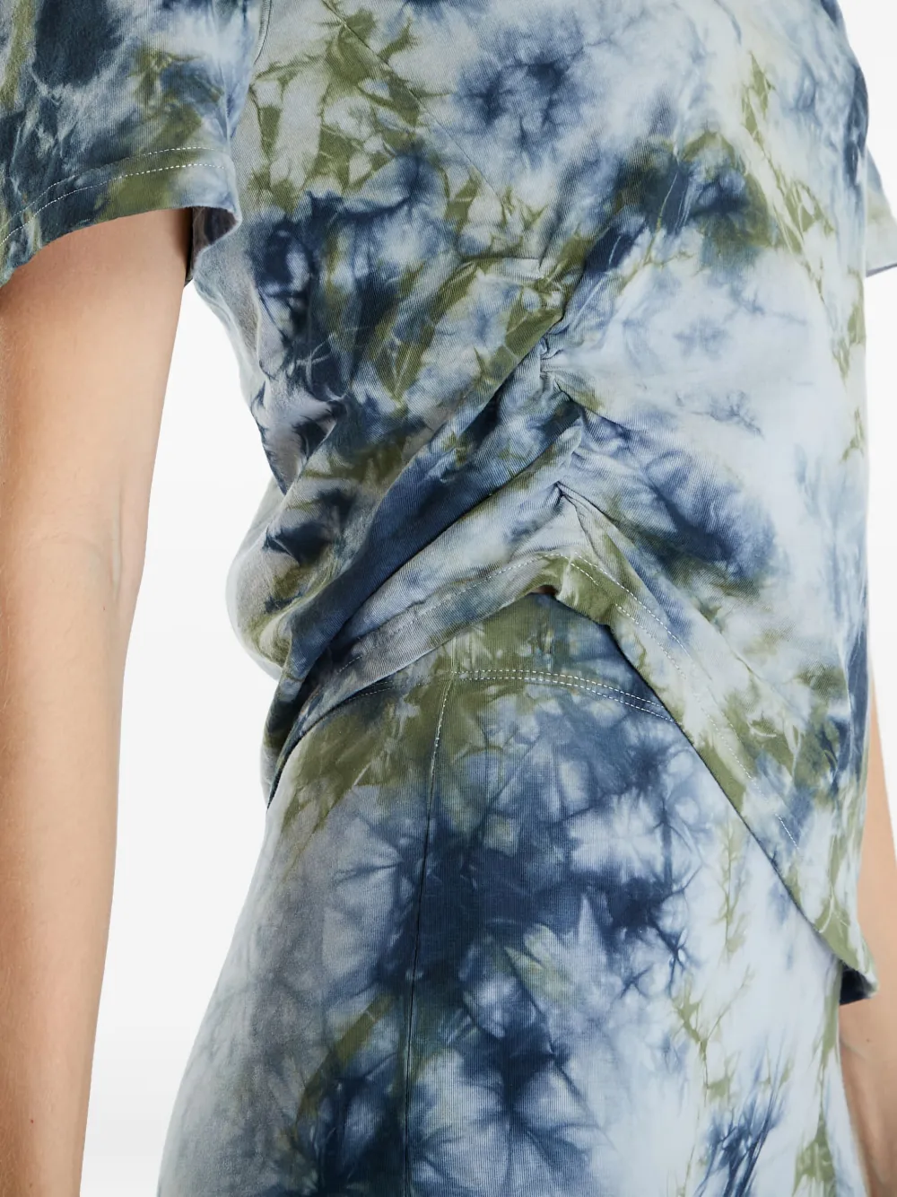Patta Tie-dye Ruched T-shirt In Blue