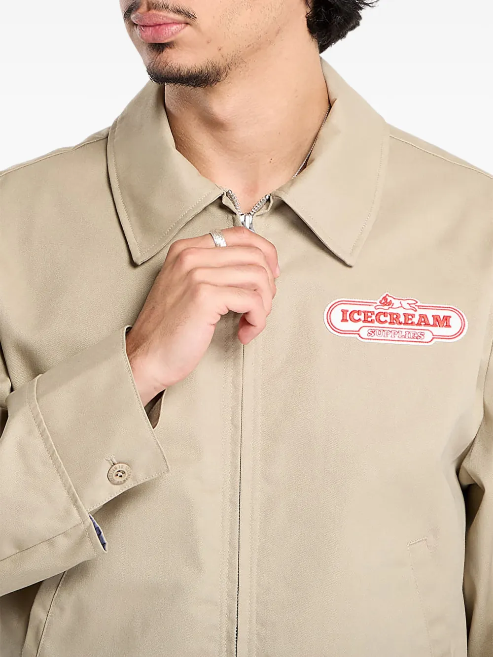  Icecream Supplies Work Zipped Jacket - Neutrals 