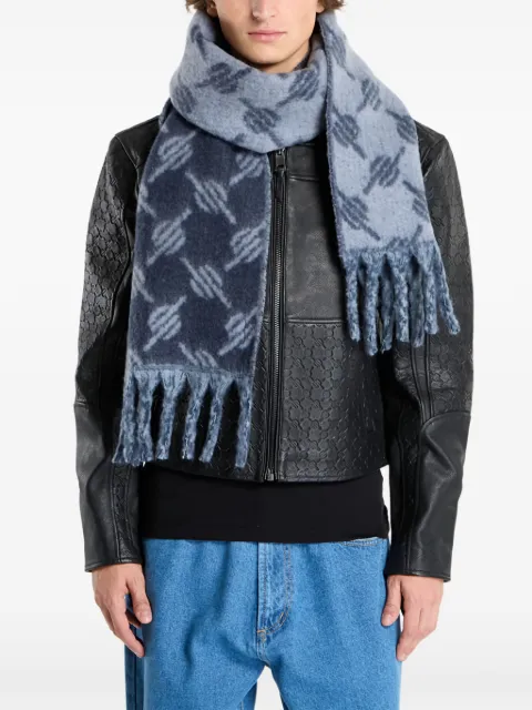 Daily Paper fringed pattern scarf