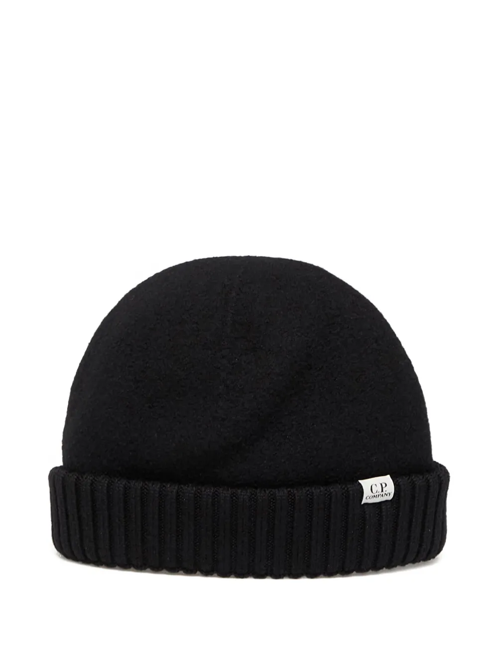 C.p. Company Ribbed-knit Beanie Hat In Black