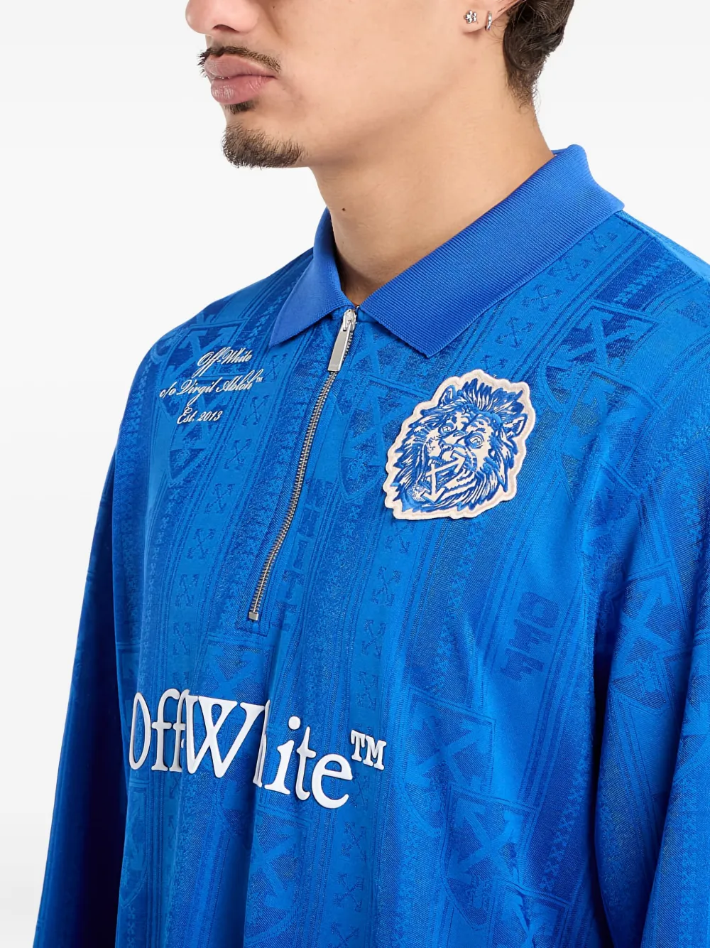 Off-White Lion Nation poloshirt Blauw