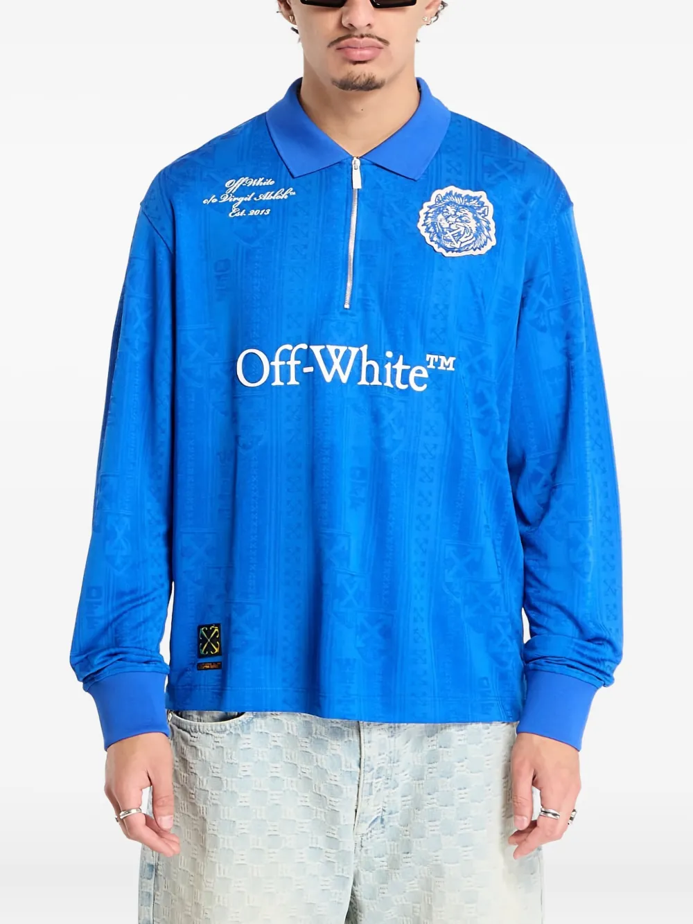 Off-White Lion Nation poloshirt Blauw