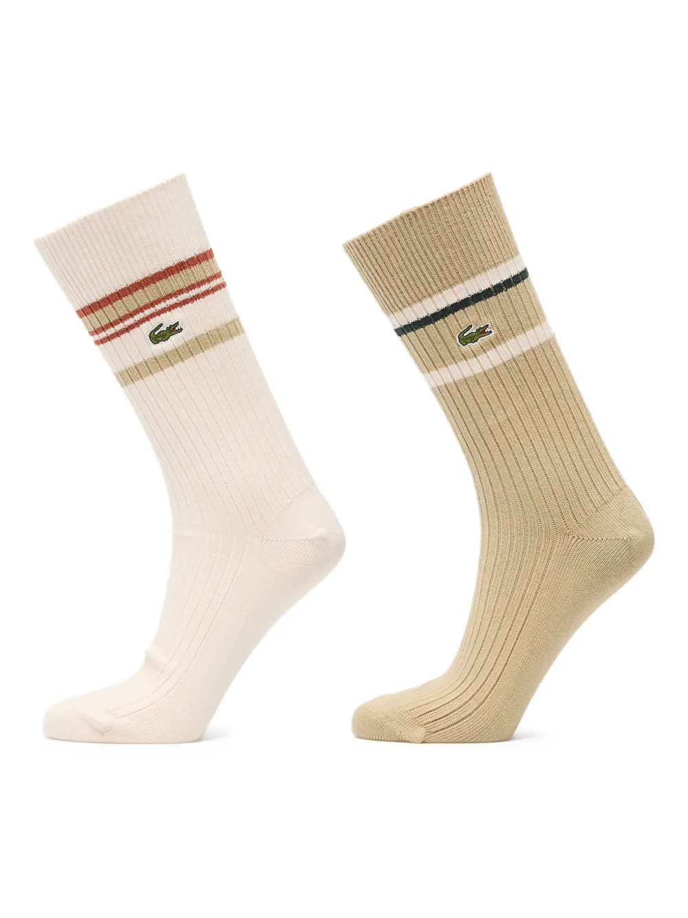 Lacoste Socken mit Logo-Stickerei (2er-Set) | Nude | Image 1