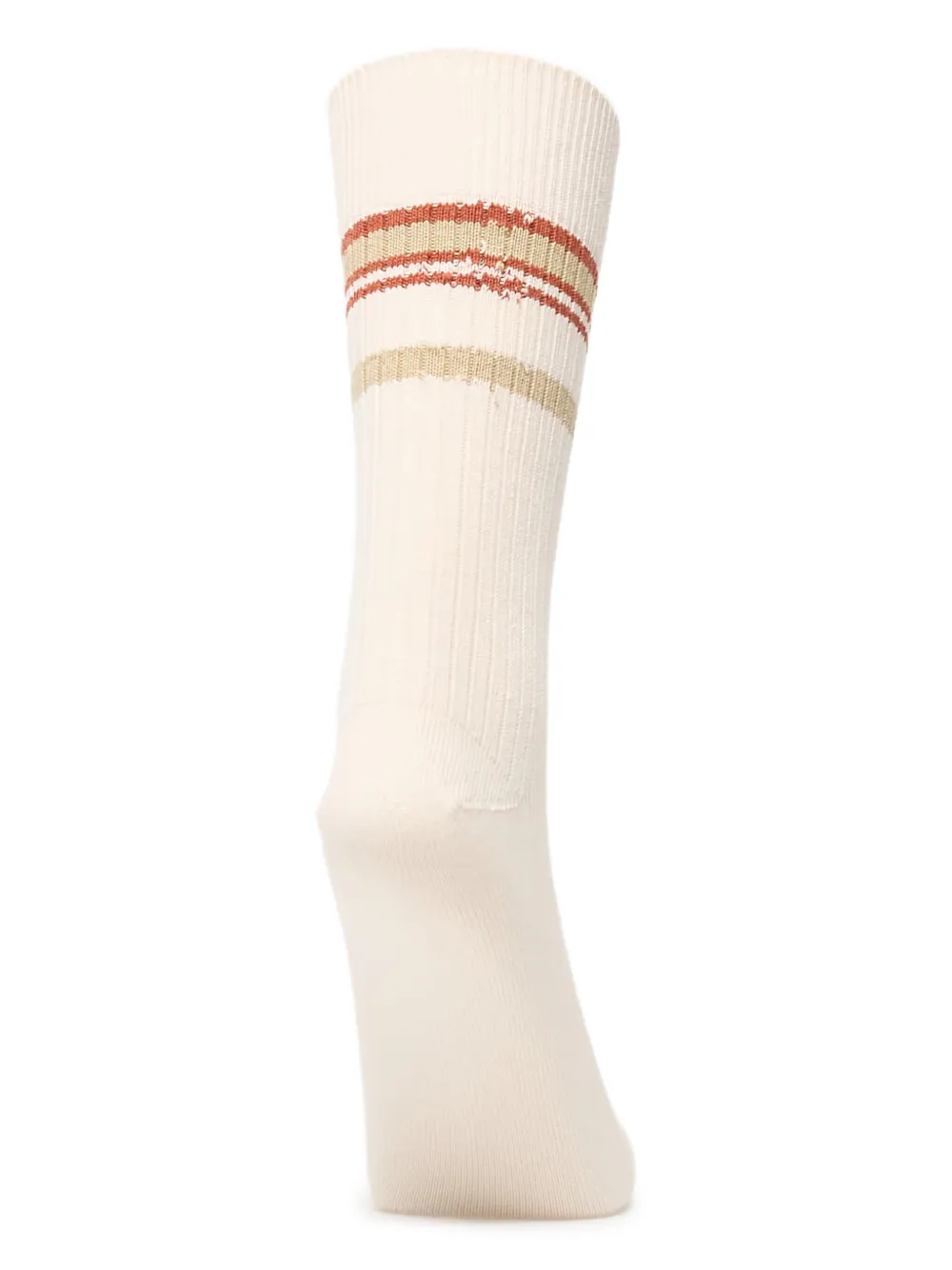 Lacoste Sokken met geborduurd logo en gestreept detail (twee paar) Beige