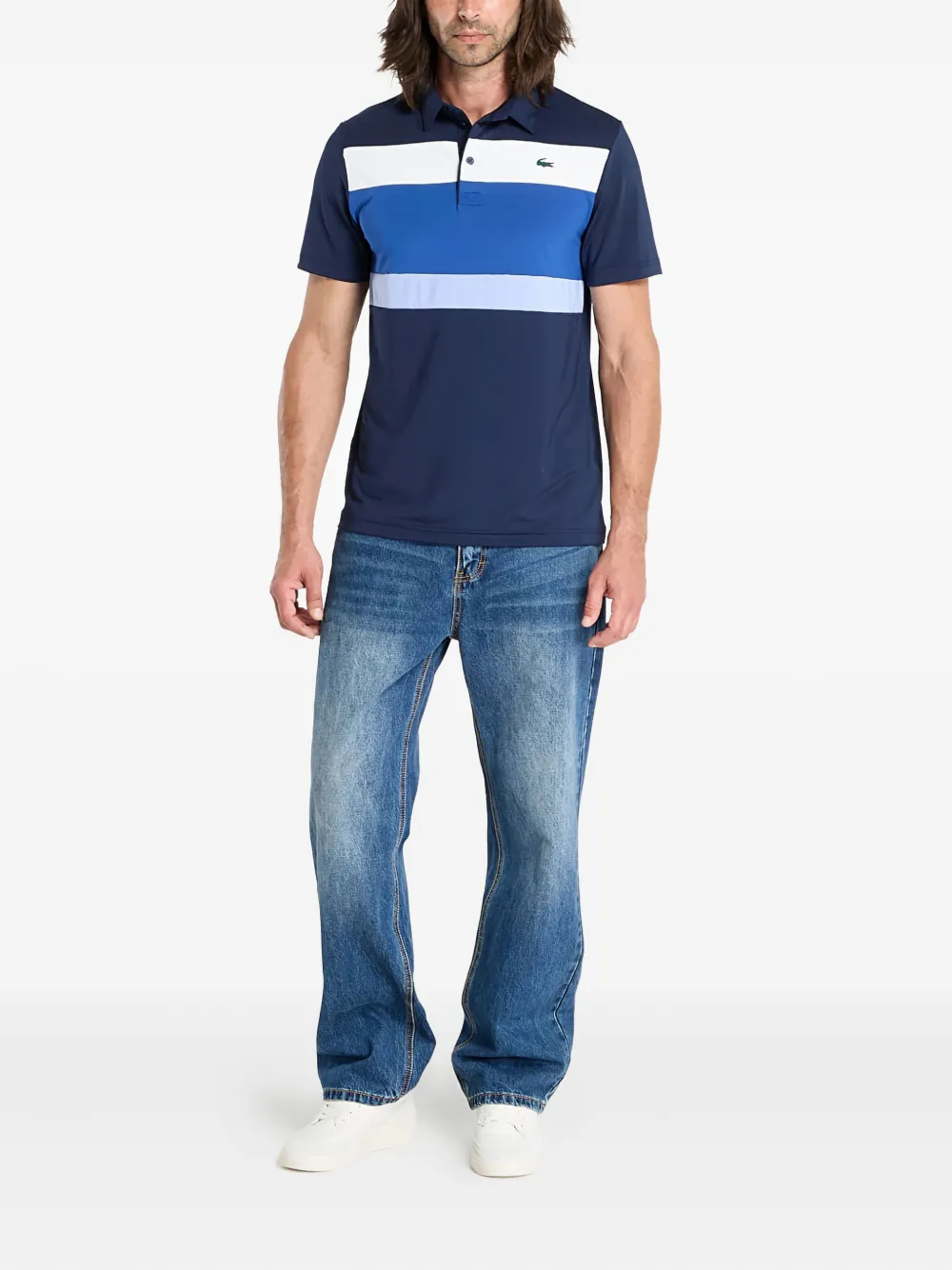 Lacoste Gestreept poloshirt - Blauw