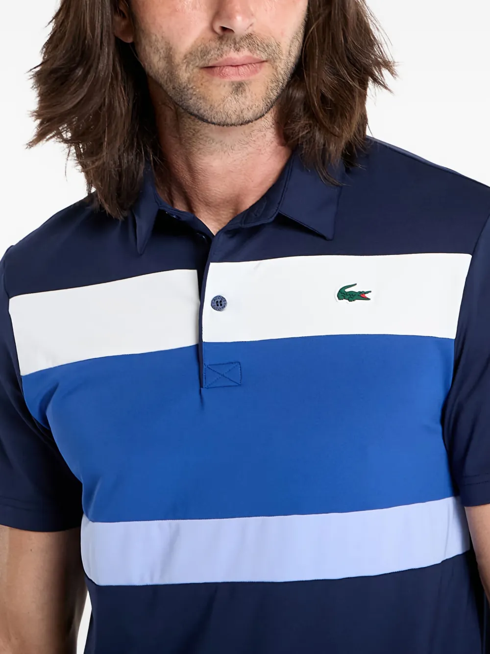 Lacoste Gestreept poloshirt Blauw