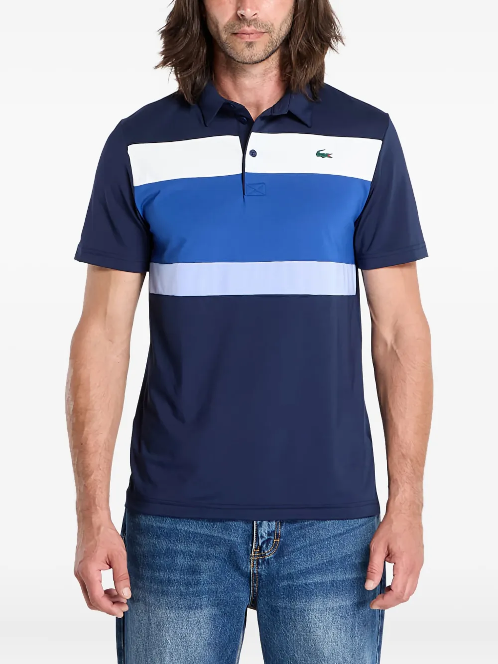 Lacoste Gestreept poloshirt Blauw