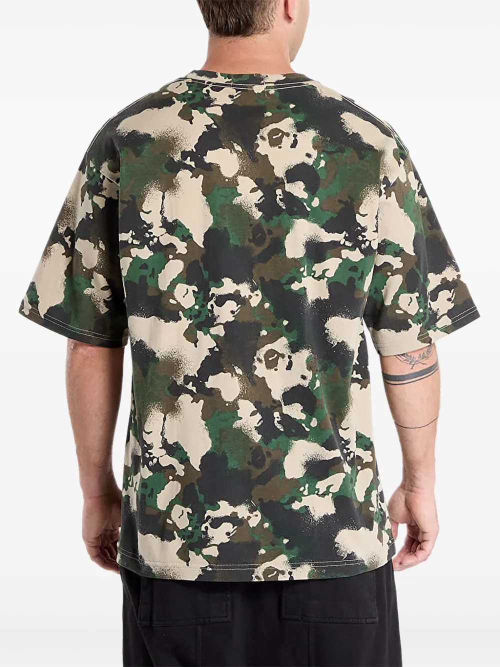 A BATHING APE Camo Ape Head one point T-shirt Groen