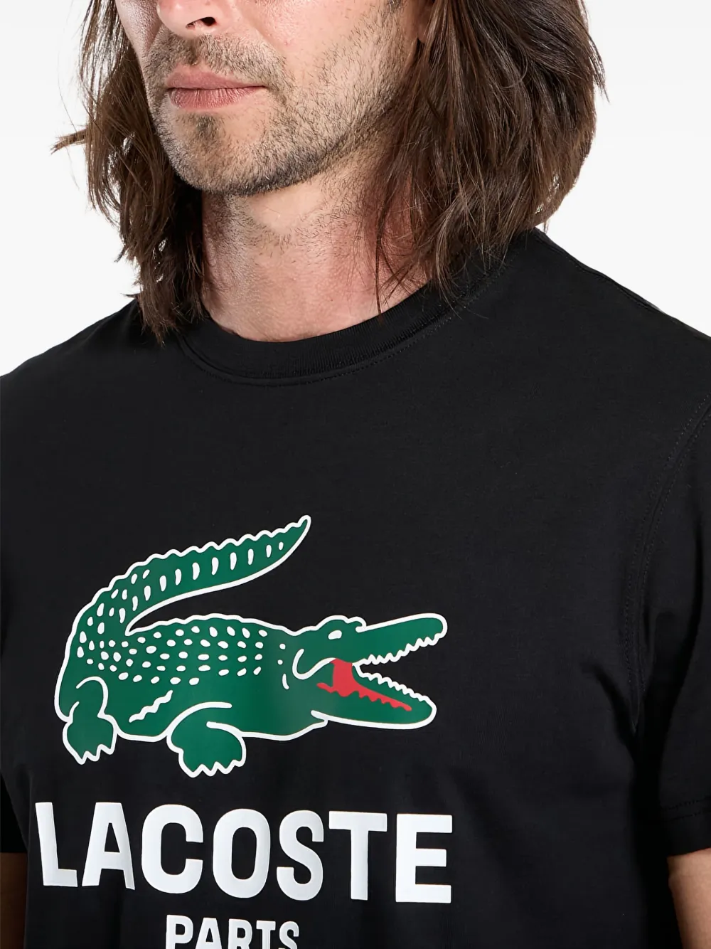 Lacoste Katoenen T-shirt Zwart