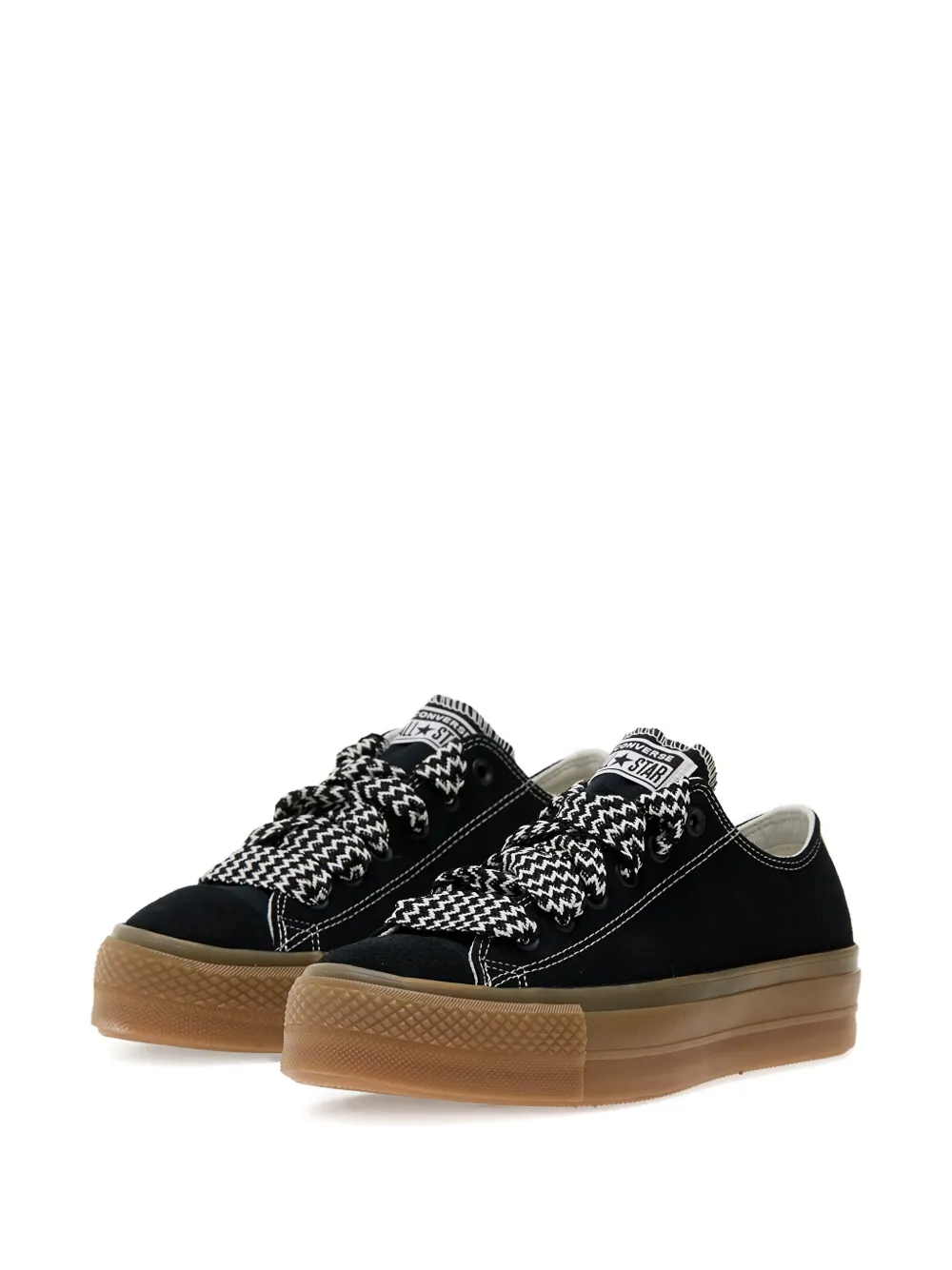 Converse platform suede sneakers - Zwart