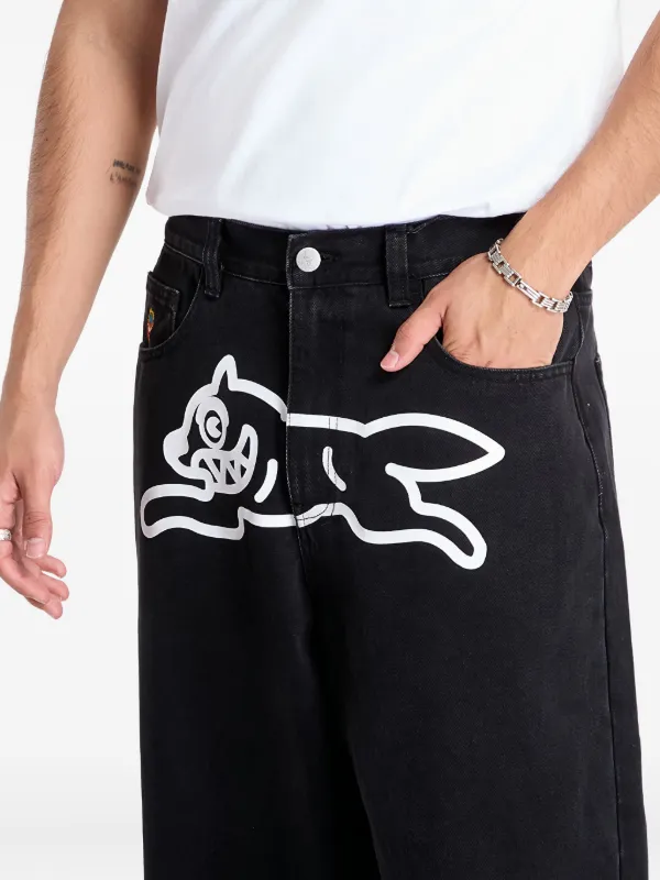 ICECREAM Calça Jeans Running Dog | Preto | FARFETCH BR