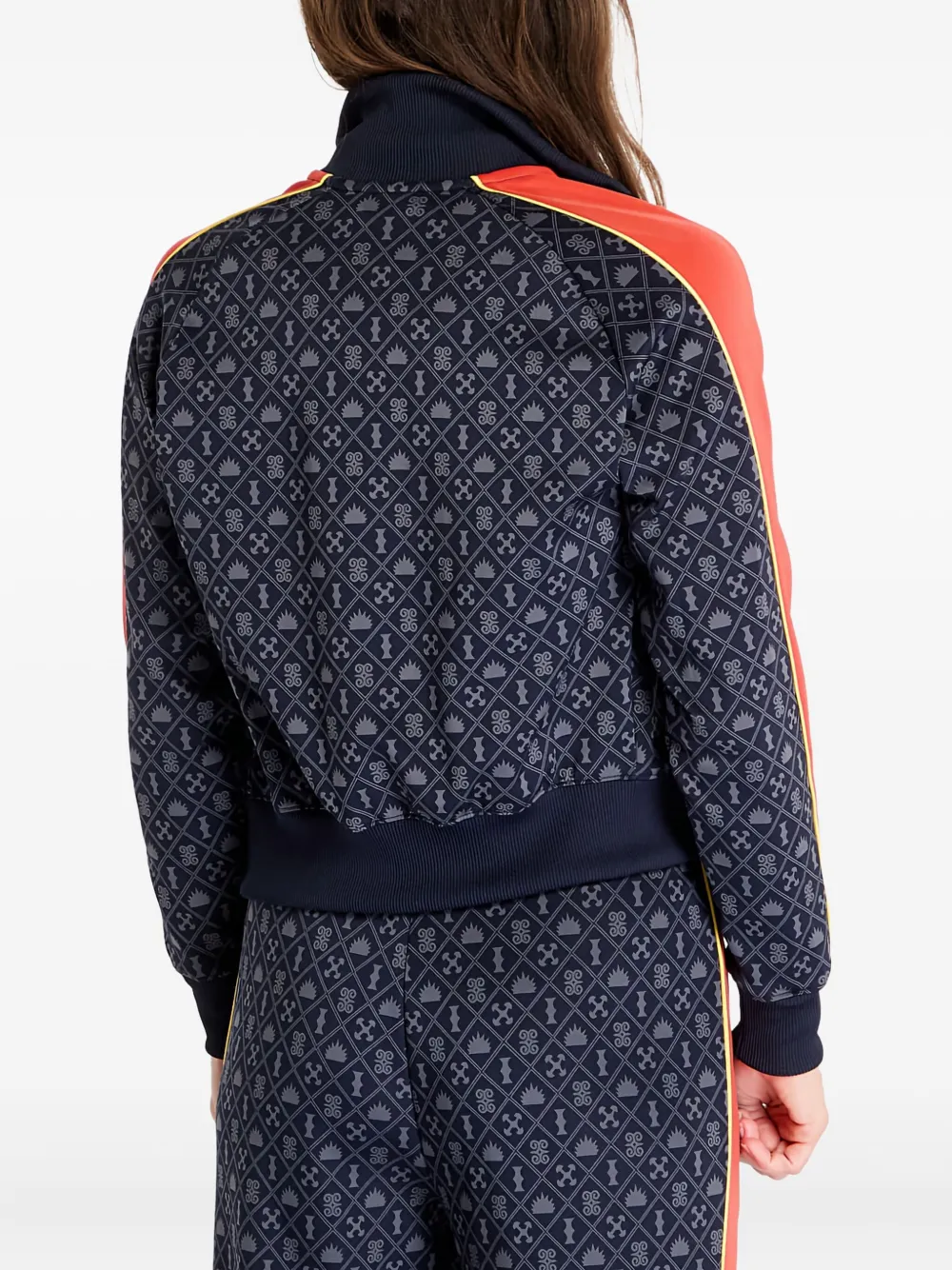 Puma Patterned Zip Track Jacket In Blue
