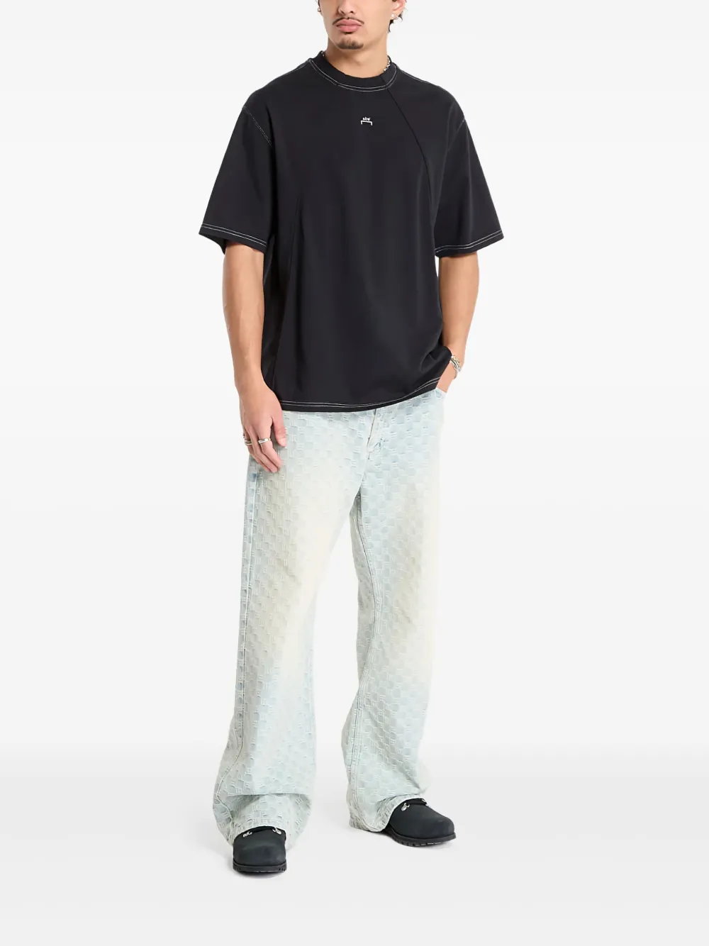 A-COLD-WALL* Millbank topstitch T-shirt - Zwart