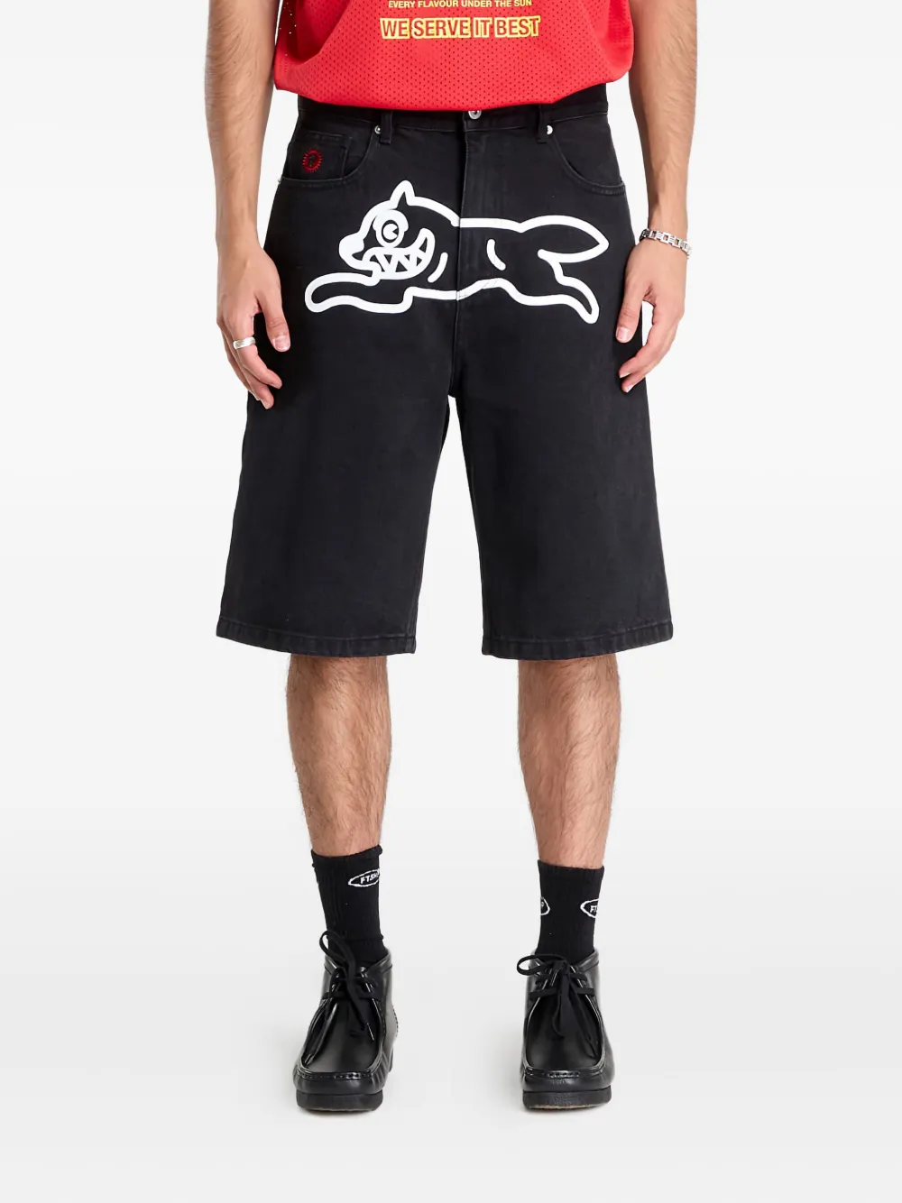 Billionaire Boys Club - Ice Cream Running Dog Denim Shorts In Black
