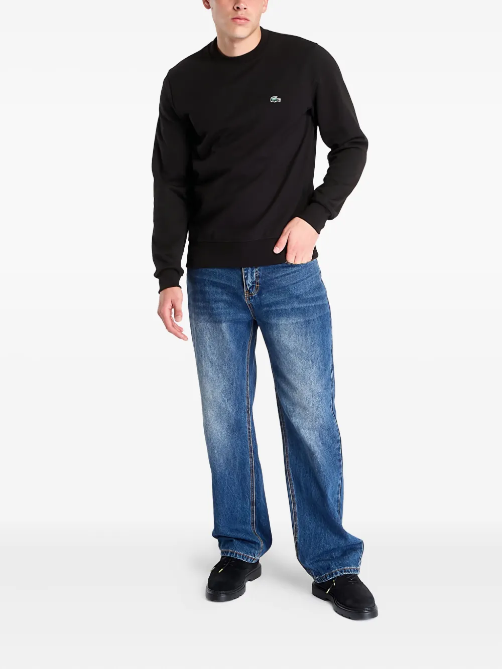 Lacoste Sweater met logo - Zwart