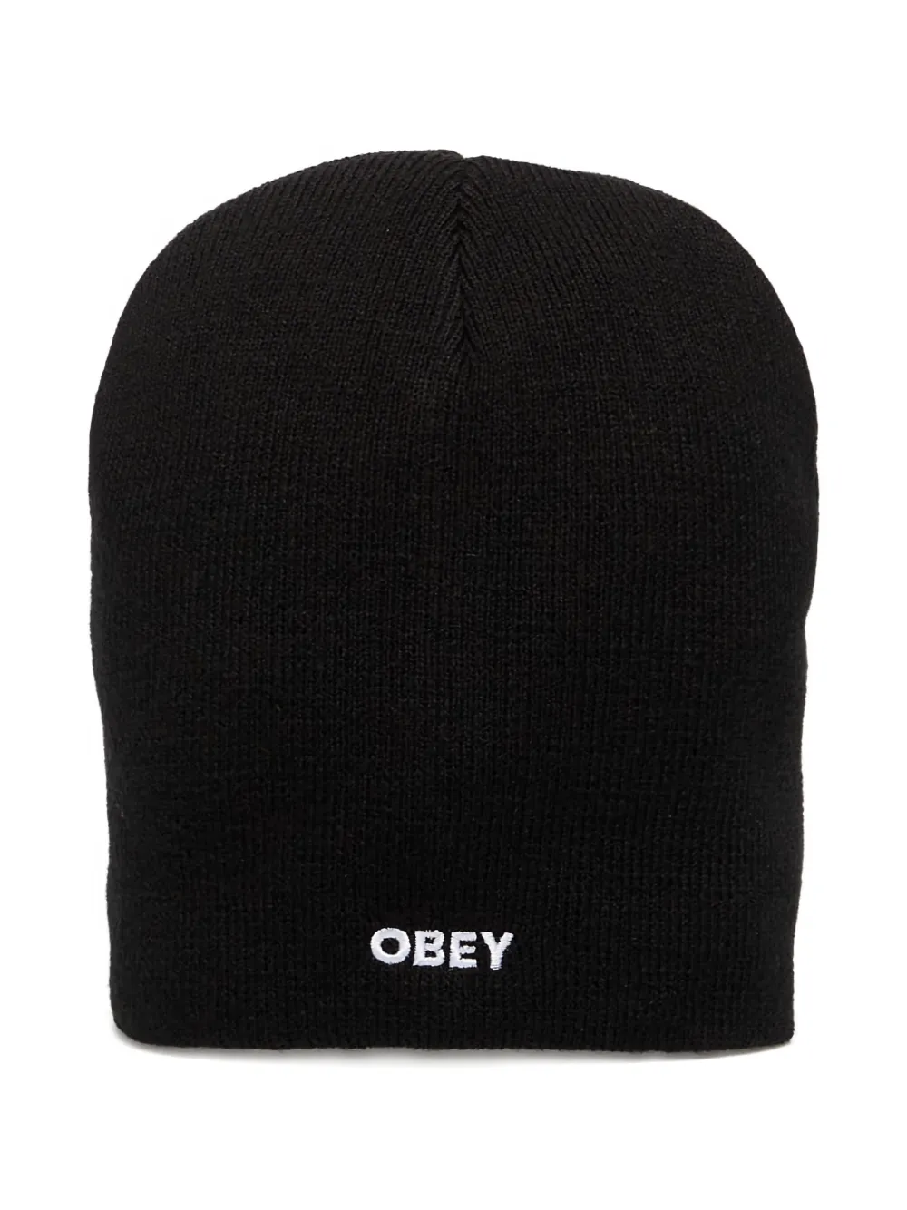 Obey Bold King logo-embroidered beanie hat | Black | Image 1