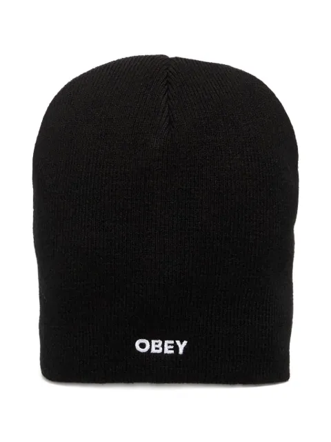Obey Bold King logo-embroidered beanie hat