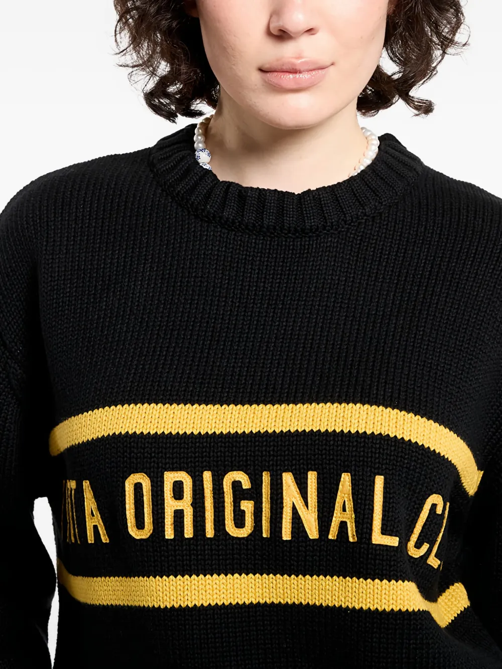 Patta Knitted Jumper In Black