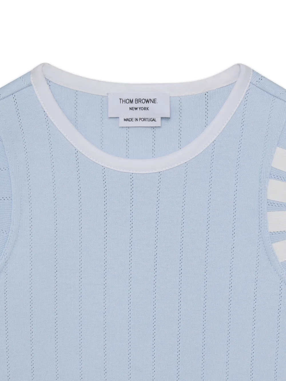 Thom Browne Kids Tanktop met V-hals Blauw